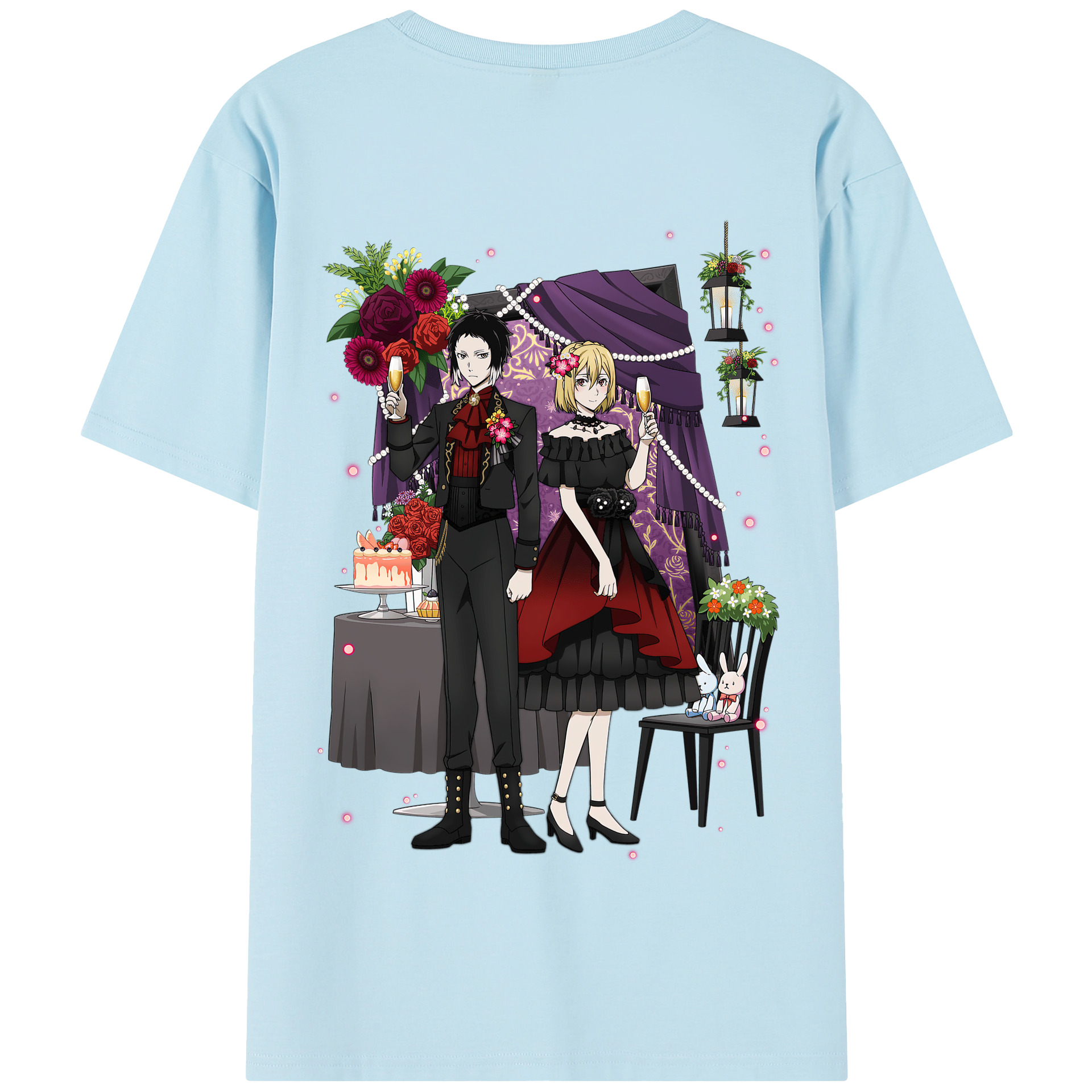 （画像用） 文豪ストレイドッグス Bungo Stray Dogs 綿100％半袖Tシャツ（背面プリント）